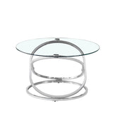 Rizzo Chrome Coffee Table