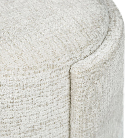 43cm Taupe Chenille Round Stool