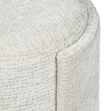 43cm Taupe Chenille Round Stool