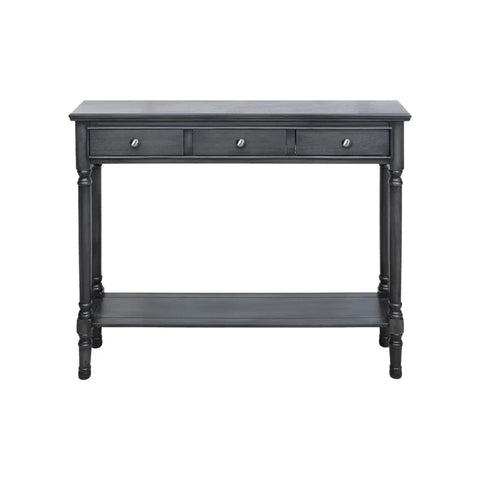 Delta Medium 3 Drawer Console Table Grey with Ball Design Hadle