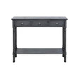 Delta Medium 3 Drawer Console Table Grey with Ball Design Hadle