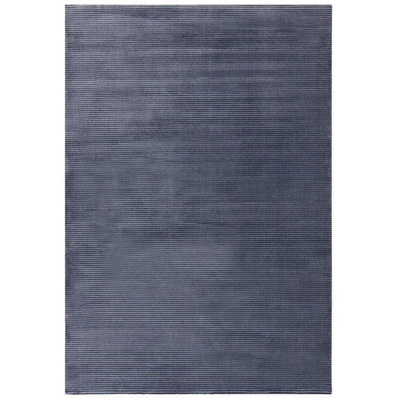 Kuza Plain Stripe Navy Rug