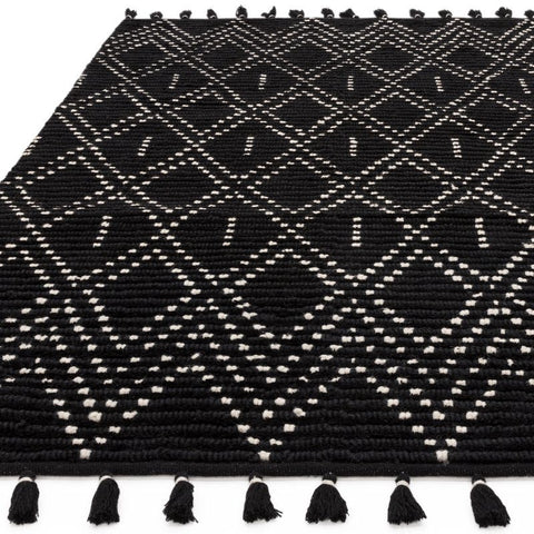 Nepal Black/Cream Diamond Rug