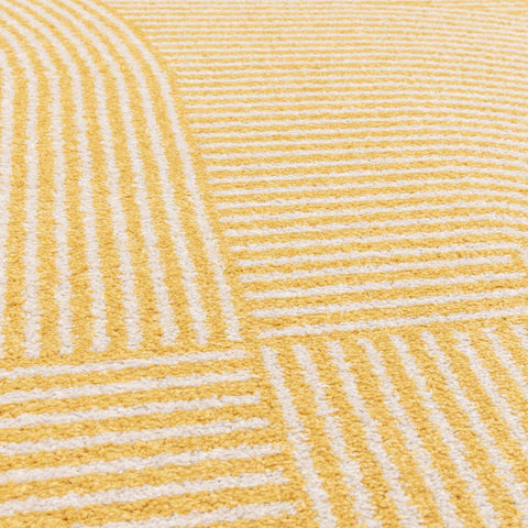 Muse Yellow Geometric Mu18 Rug
