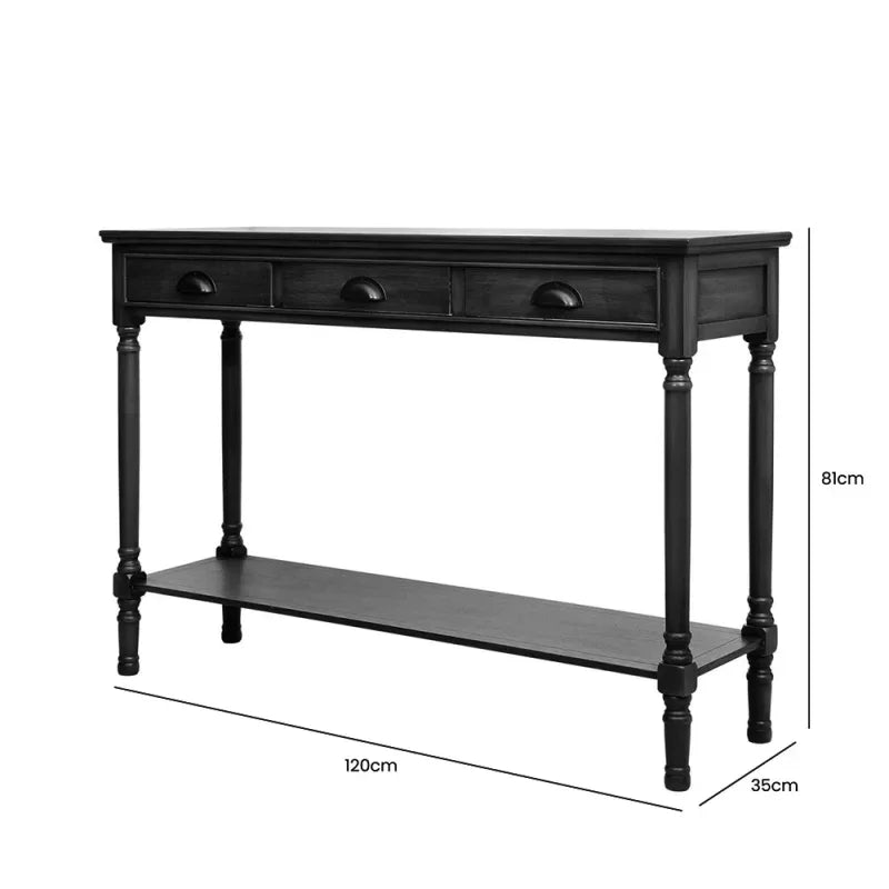 Delta Large 3 Drawer Console table