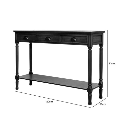 Delta Large 3 Drawer Console table