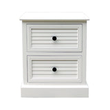 Elise 2 Drawer Bedside Cabinet Pearl White