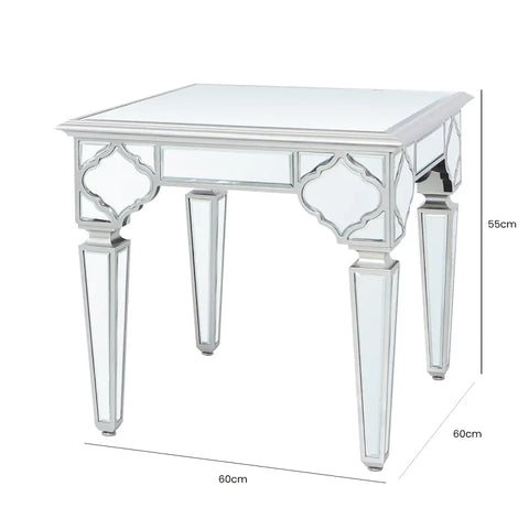 Marrakech Mirror End Table Silver