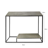 Suhani Console Table Black With Nickel Top