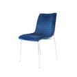 Zula Blue Dining Chair with Chrome Legs