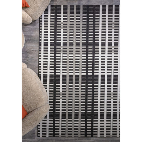 Patio 22 Black Grid Rug - Image 2