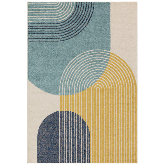 Muse Blue Retro Rug MU15 Rug - Image 1