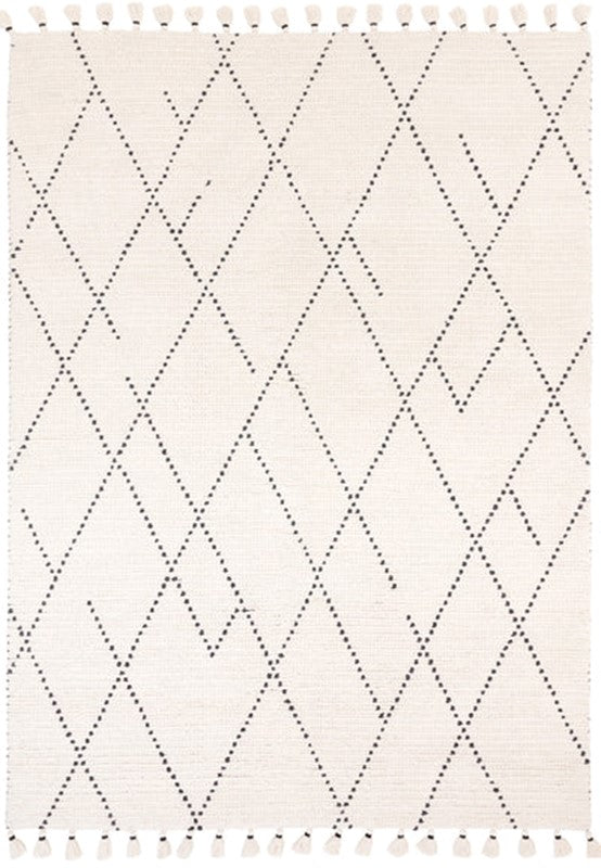 Nepal Cream/Black Linear Rug Rug - Image 1
