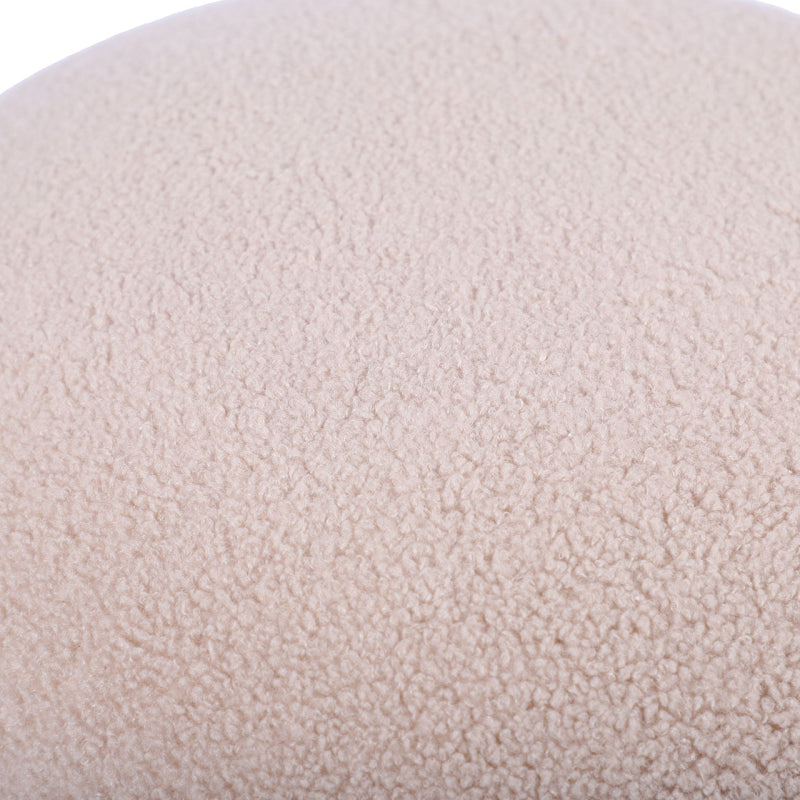 Beige Boucle Ottoman