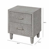 Venus 2 Drawer Bedside Cabinet Grey