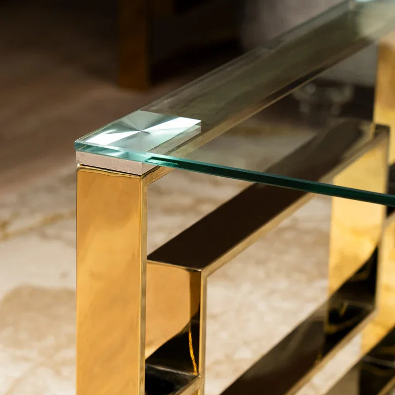Apex Gold Metal Coffee Table