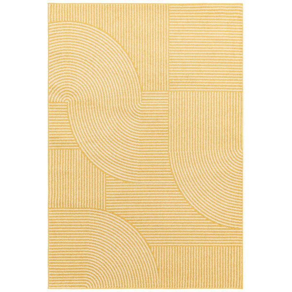 Muse Yellow Geometric Mu18 Rug