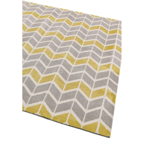Arlo AR06 Chevron Lemon / Grey Rug - Image 2