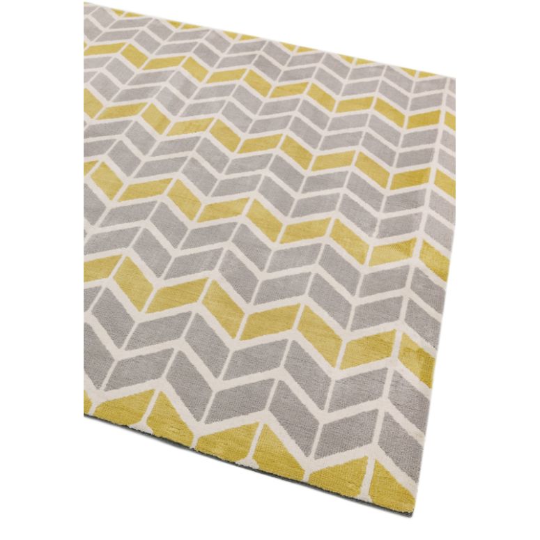 Arlo AR06 Chevron Lemon / Grey Rug - Image 2