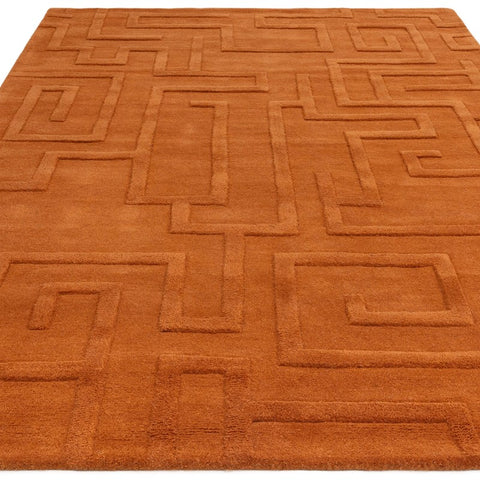 Maze Rust Rug - Image 2