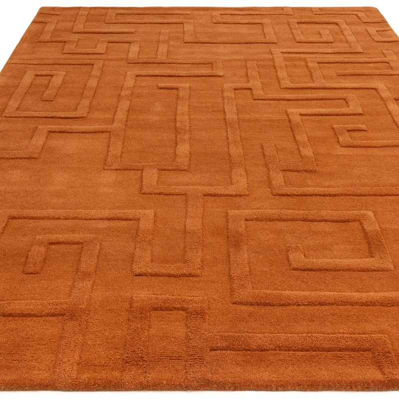Maze Rust Rug - Image 2