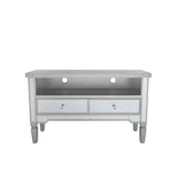 Vista 2-Drawer Champagne Wood Mirror Entertainment Unit