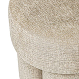 47.5cm Beige Chenille Round Stool