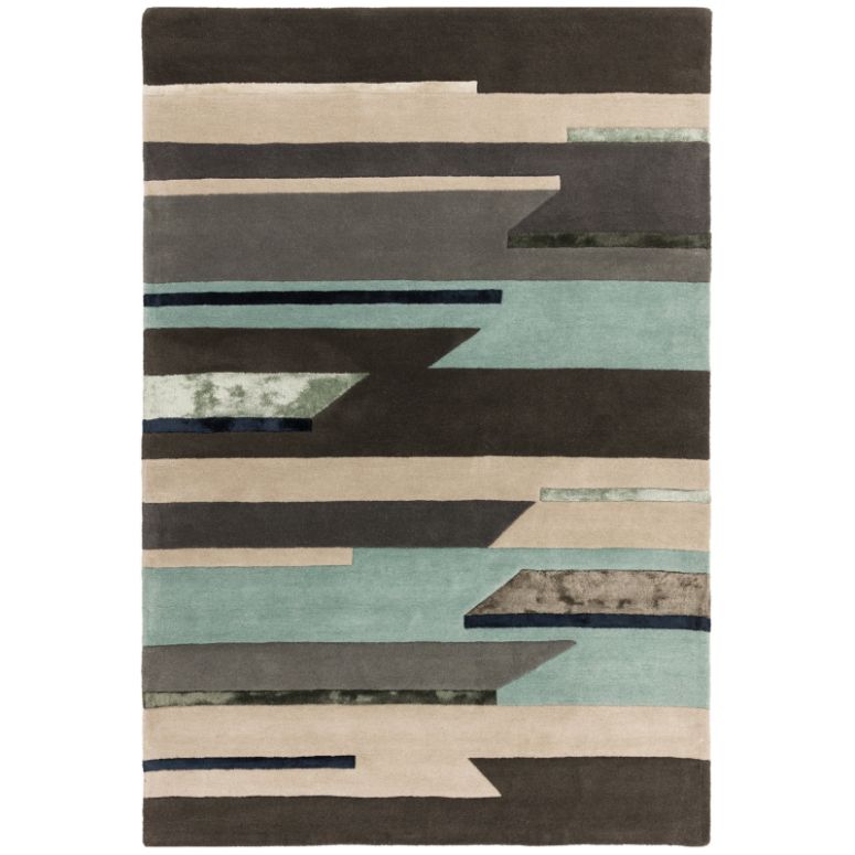 Matrix 63 Rhombus Blue Rug - Image 1