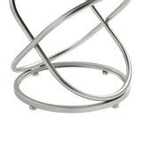 46cm Taupe Velvet Rizzo Stool with Matte Silver Legs