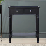 Medium Black 2 Drawer Console Table