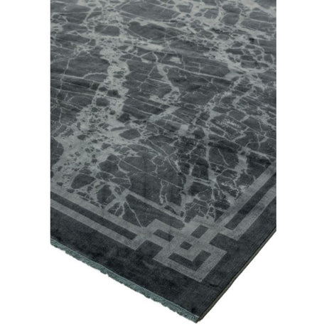 Zehraya ZE03 Grey Border Rug - Image 4