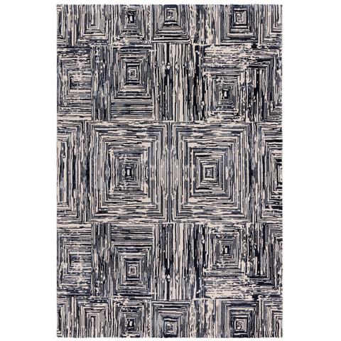 Kuza Portrait Navy Rug - Image 1