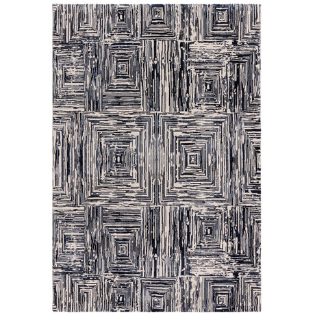 Kuza Portrait Navy Rug - Image 1