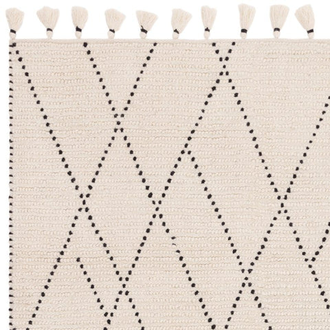 Nepal Cream/Black Tile Rug