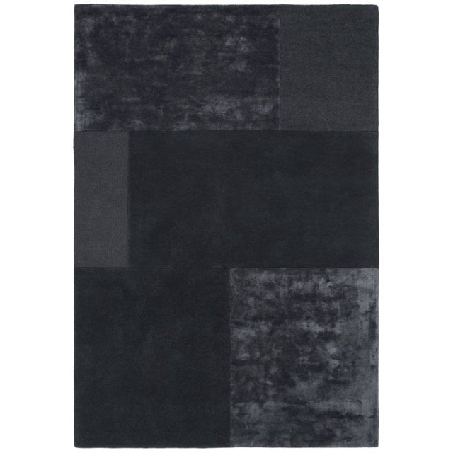 Tate Tonal Textures Charcoal Rug - Image 1