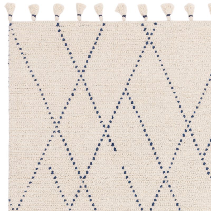 Nepal Cream/Blue Linear Rug