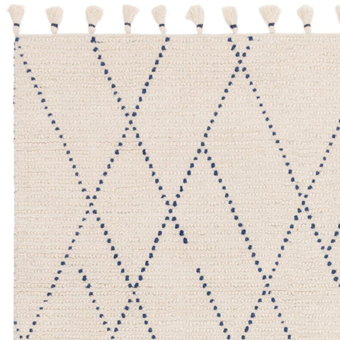 Nepal Cream/Blue Linear Rug
