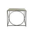 Ekanshi Black Console Table with Nickel Top