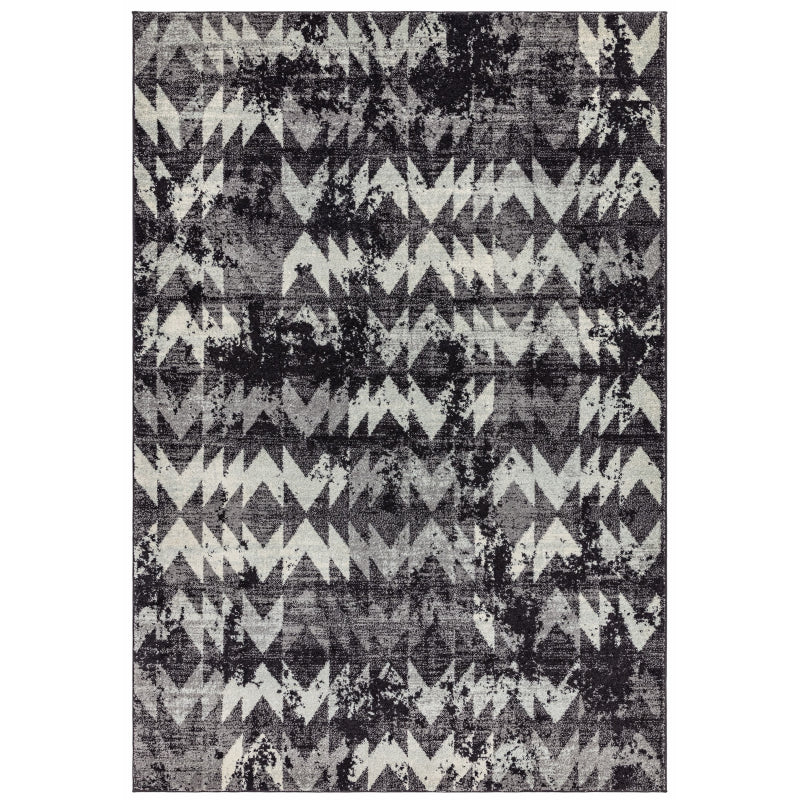 Nova Chevron Black Rug NV28 Rug - Image 1
