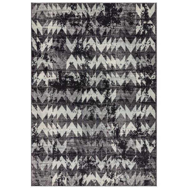 Nova Chevron Black Rug NV28 Rug - Image 1