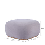 Grey Boucle Ottoman