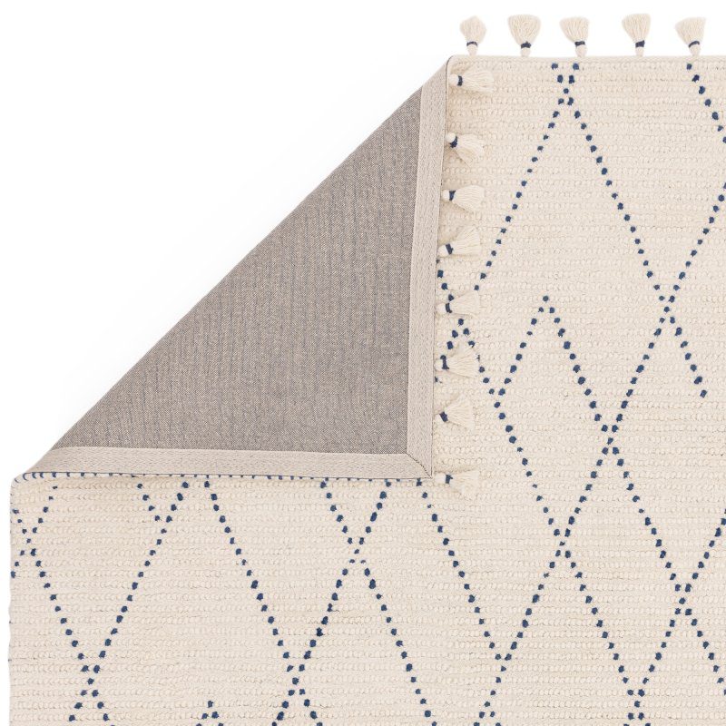 Nepal Cream/Blue Linear Rug