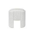 43cm Ivory Chenille Round Stool