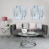 Rizzo Chrome End Table Glass Top - DSP KD