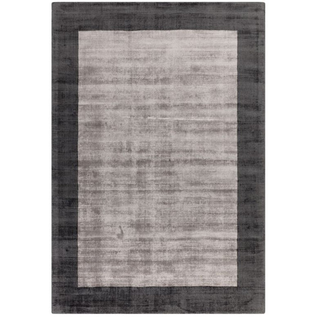 Blade Border Charcoal Silver 04 Rug - Image 1