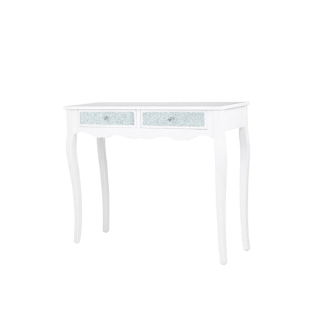 Oakley White Wood And Mirror Console Table - DSP