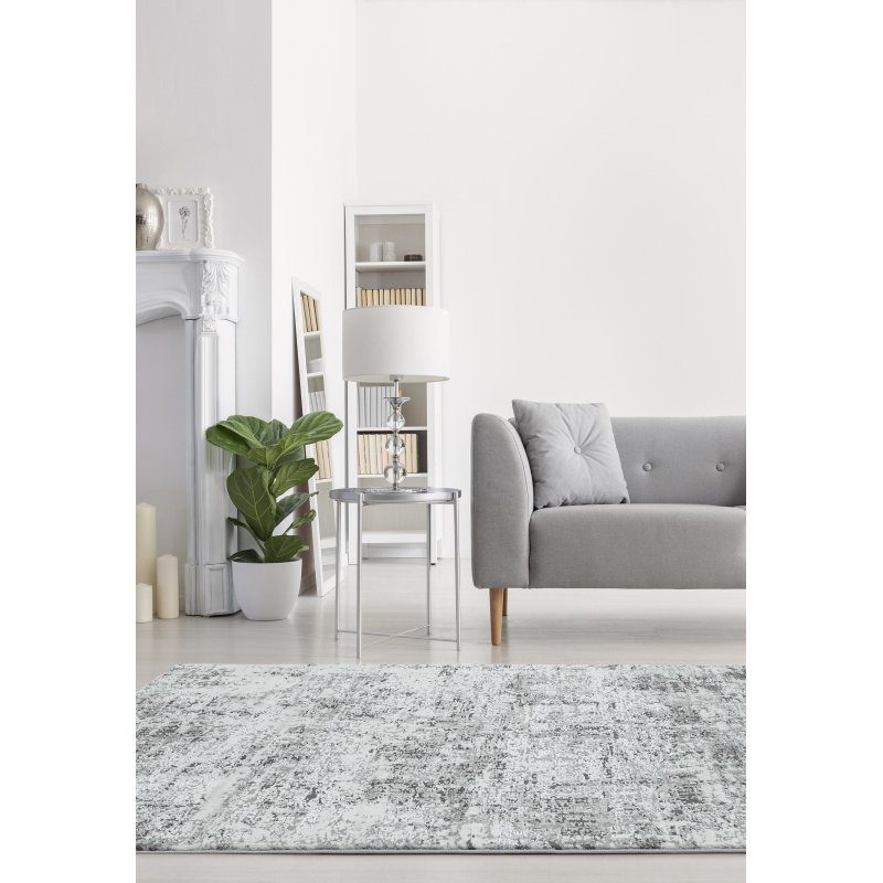 Orion Or05 Abstract Silver Rug