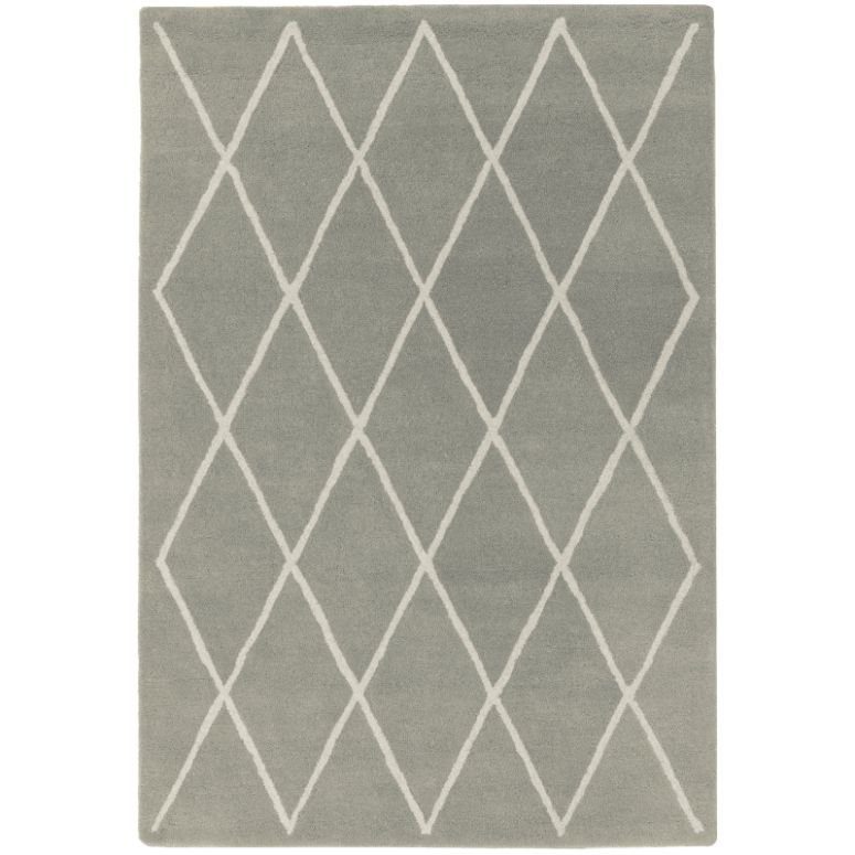 Albany Diamond Silver Rug