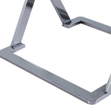 Axel Grey Gunmetal End Table with Smoke Glass Top