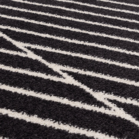 Muse Black Linear Rug MU10 Rug - Image 3